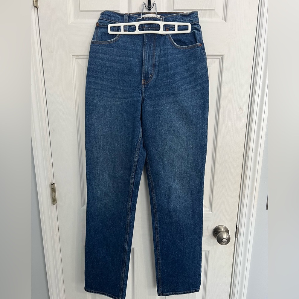 Abercrombie & Fitch Dark Blue Straight Leg Jeans